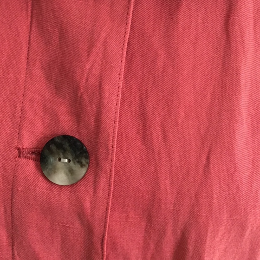 J.Jill coral linen/silk jacket - Picture 2 of 6